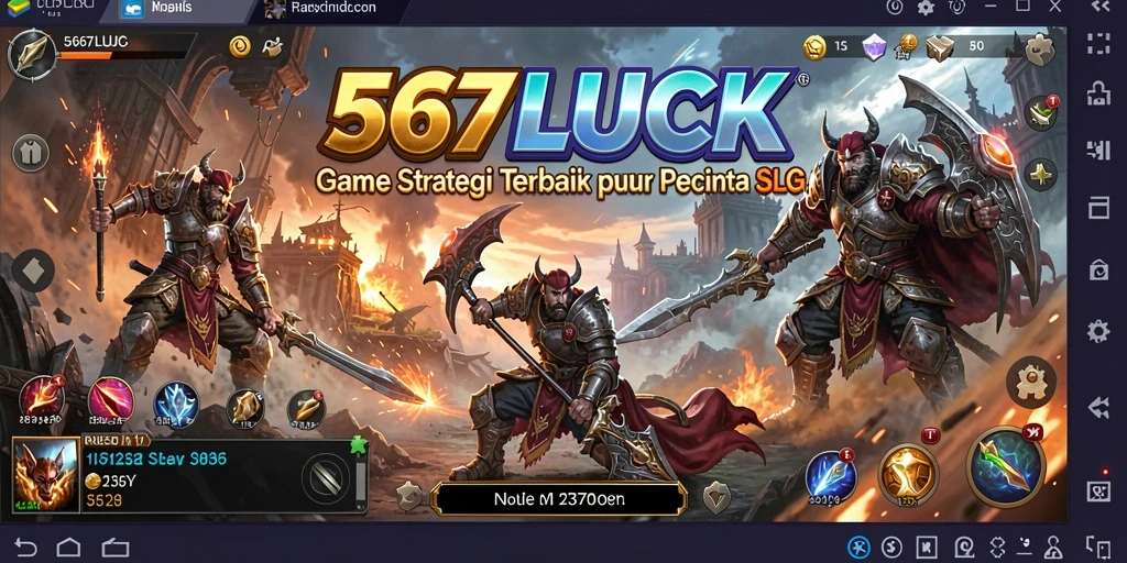 Screenshot pertarungan seru dalam gameplay SLG 567LUCK.