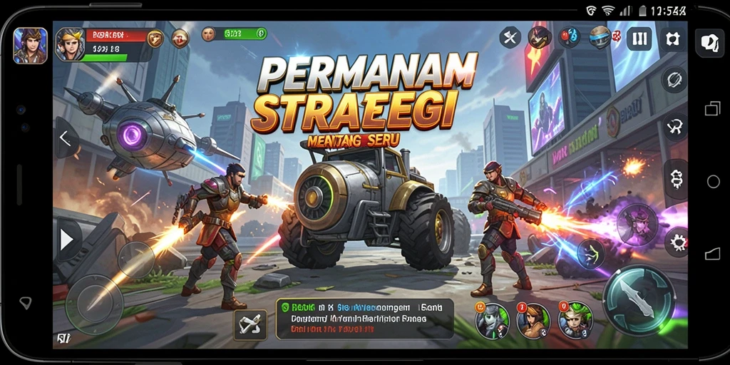 Tangkapan layar menampilkan aksi strategis yang intens dalam 5ZK.