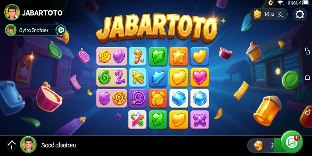 Tangkapan layar JABARTOTO menunjukkan aksi permainan Match-3 yang seru.