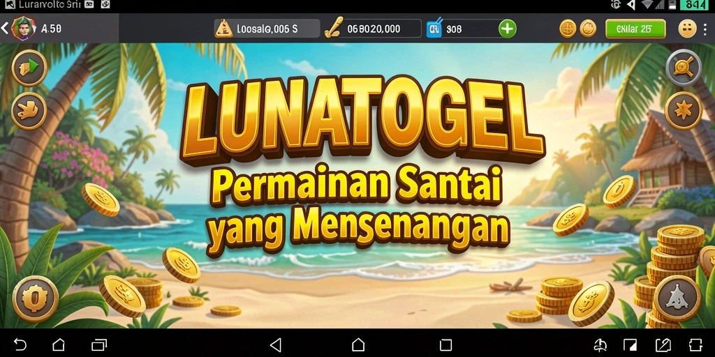 Tampilan gameplay LUNATOGEL yang menarik dan penuh warna.