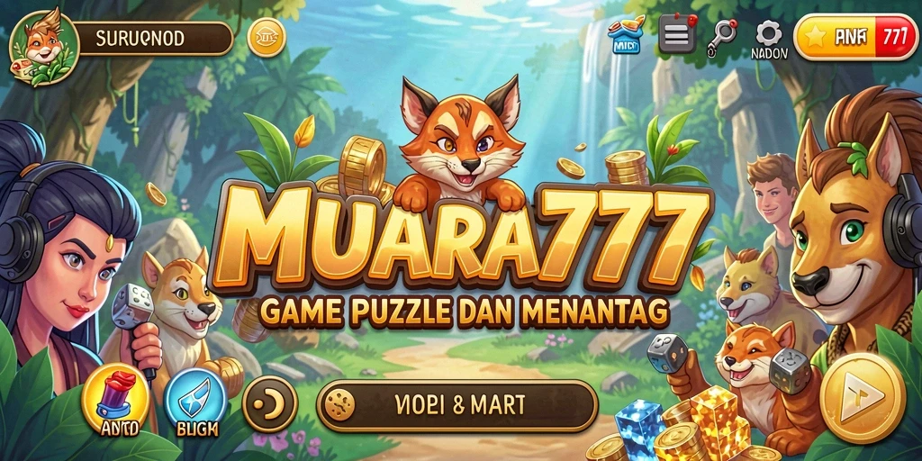 Screenshot utama MUARA777 menampilkan gameplay seru dalam menyelesaikan teka-teki.
