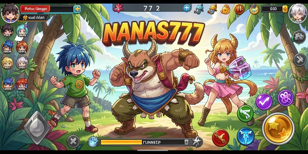Gameplay menarik NANAS777 menampilkan karakter Anime yang hidup.