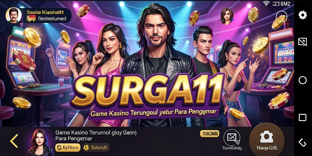 Tampilan gameplay kasino yang mendebarkan dan interaktif di SURGA11.