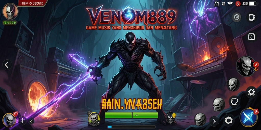 Tampilan gameplay menarik di VENOM889 dengan musik yang menggugah semangat.